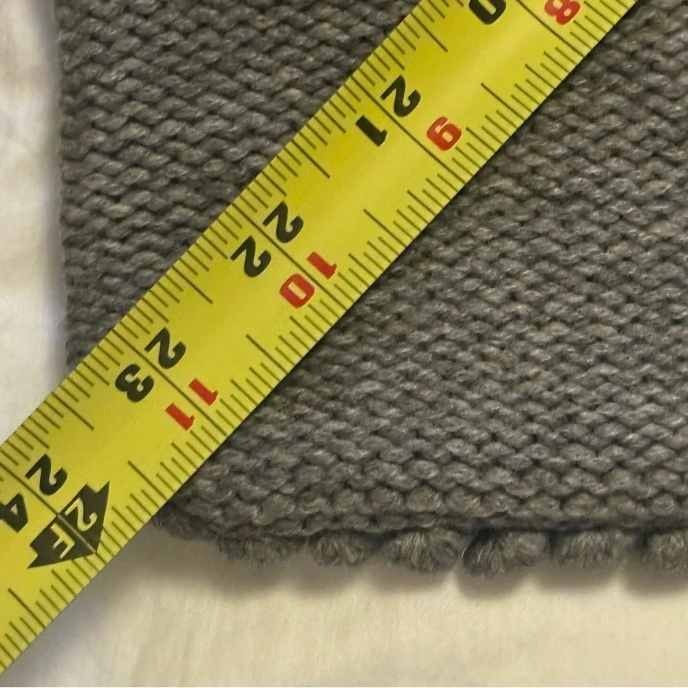 Banana Republic Gray Ribbed Wool Pencil Accent Pillow Case